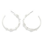Wholesale metal Hoop Earrings Pearl Cluster Detail D