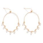 Wholesale metal Wire Half Hoop Drop Earring Linked Rhinestone Dangle Details L