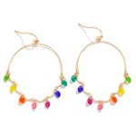 Wholesale metal Wire Half Hoop Drop Earring Linked Rhinestone Dangle Details L