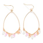 Wholesale metal Wire Half Oval Drop Earring Linked Rhinestone Dangle Details L