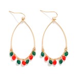 Wholesale metal Wire Half Oval Drop Earring Linked Rhinestone Dangle Details L