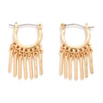 Wholesale metal Huggie Hoop Drop Earrings Tassel Details L
