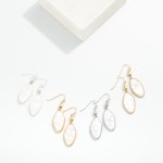 Wholesale metal Oval Drop Earrings Pearl L