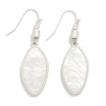 Wholesale metal Oval Drop Earrings Pearl L