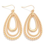 Wholesale linked Teardrop Drop Earrings Beaded Detail L