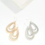 Wholesale linked Teardrop Drop Earrings Beaded Detail L