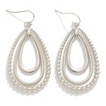 Wholesale linked Teardrop Drop Earrings Beaded Detail L