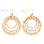 Wholesale linked Hoop Drop Earrings Beaded Detail L