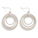 Wholesale linked Hoop Drop Earrings Beaded Detail L