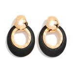 Wholesale oval Wood Hoop Drop Earrings Metal L