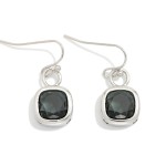 Wholesale metal Squared Drop Earrings Glass Crystals L