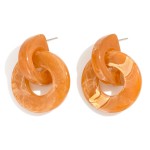 Wholesale chunky Linked Acetate Post Drop Earrings L