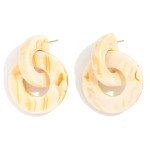 Wholesale chunky Linked Acetate Post Drop Earrings L