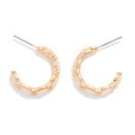 Wholesale metal Rhinestone Studded Hoop Drop Earrings L