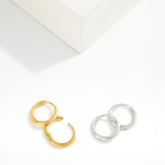 Wholesale metal Hinged Huggie Hoop Earrings Stainless Steel Water Resistant D