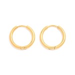Wholesale metal Hinged Hoop Earrings Stainless Steel Water Resistant D