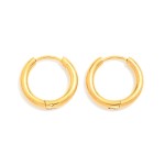 Wholesale metal Hinged Hoop Earrings Stainless Steel Water Resistant D