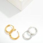 Wholesale metal Hinged Hoop Earrings Stainless Steel Water Resistant D