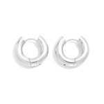 Wholesale chunky Metal Hinged Hoop Earrings Stainless Steel Water Resistant D