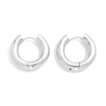 Wholesale chunky Metal Hinged Hoop Earrings Stainless Steel Water Resistant D