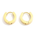 Wholesale chunky Metal Hinged Huggie Hoop Earrings Stainless Steel Water Resista