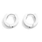 Wholesale chunky Metal Hinged Huggie Hoop Earrings Stainless Steel Water Resista