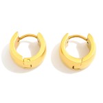 Wholesale chunky Metal Hinged Huggie Hoop Earrings Stainless Steel Water Resista