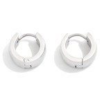 Wholesale chunky Metal Hinged Huggie Hoop Earrings Stainless Steel Water Resista