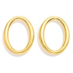 Metal Tone Oval Post Drop Earrings 

- Stainless Steel
- Water Resistant
- Approximately 1.55" L