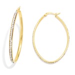 Wholesale rhinestone Studded Hoop Earrings D