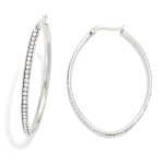 Wholesale rhinestone Studded Hoop Earrings D