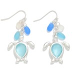Wholesale acetate Metal Turtle Drop Earrings L