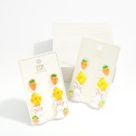 Wholesale set Three Enamel Easter Stud Earrings L