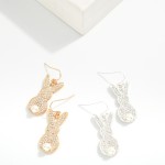 Wholesale pave Rhinestone Easter Bunny Drop Earrings L