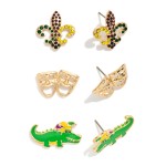 Wholesale set Three St Patrick s Day Stud Earrings L