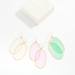 Wholesale long Acetate Hexagon Drop Earrings L