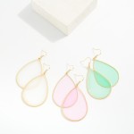 Wholesale long Acetate Teardrop Drop Earrings L