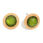 Wholesale metallic Acetate Drop Earrings Metal Border L