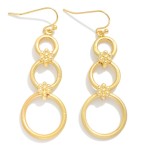 Wholesale linked Metal Cirlce Drop Earrings Ball Clusters L