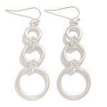 Wholesale linked Metal Cirlce Drop Earrings Ball Clusters L