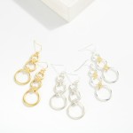 Wholesale linked Metal Cirlce Drop Earrings Ball Clusters L