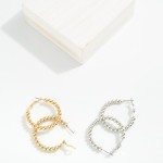 Wholesale metal Beaded Hoop Earrings D