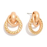 Wholesale metal Door Knocker Post Drop Earrings Braided Detail L