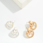 Wholesale metal Door Knocker Post Drop Earrings Braided Detail L