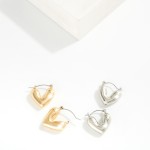 Wholesale metal Puffy Heart Drop Earrings L