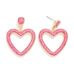 Wholesale glitter Acetate Heart Post Drop Earrings L