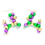 Wholesale mardi Gras Beaded Balloon Dog Earring L