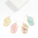 Wholesale beaded Flower Teardrop Earrings L