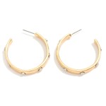Wholesale metal Hoop Earrings Metal Stud Detail D