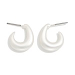 Wholesale metal Tapered Teardrop Hoop Earrings D